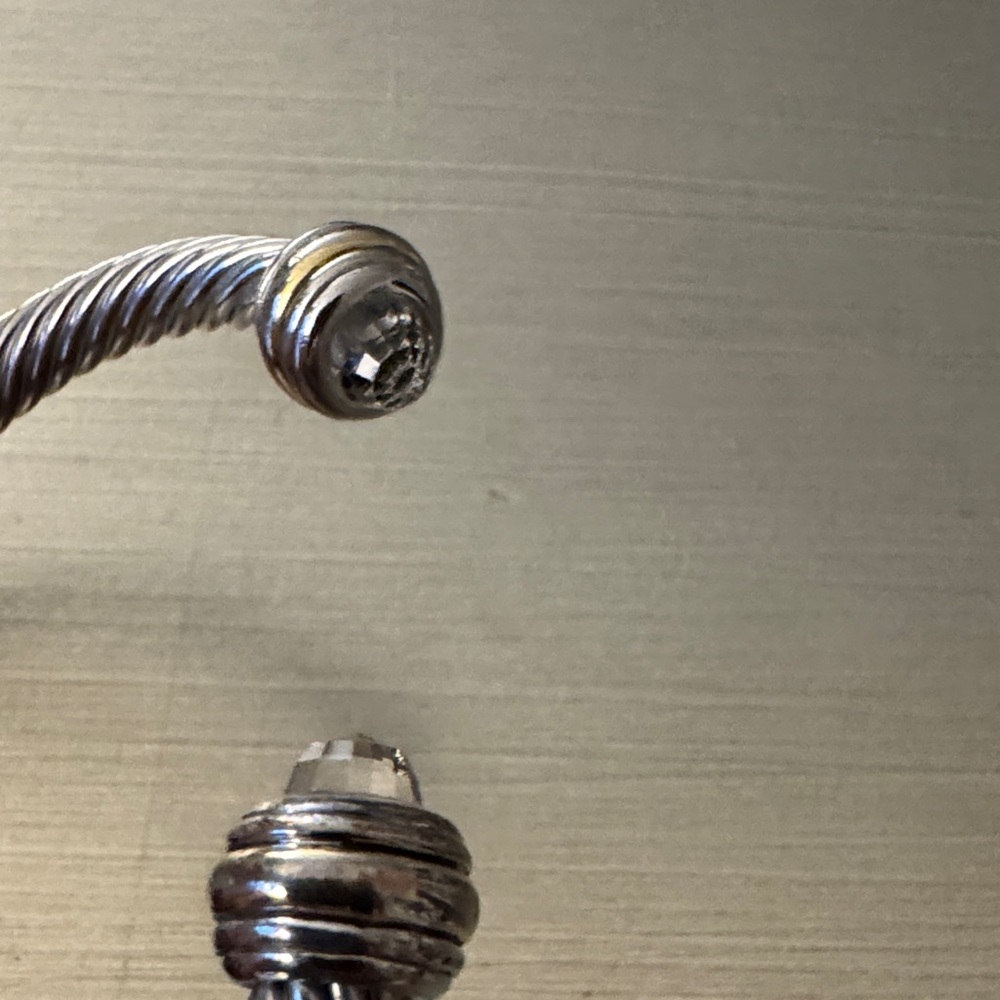 Silver Twisted Cable Cuff Bracelet - image 4